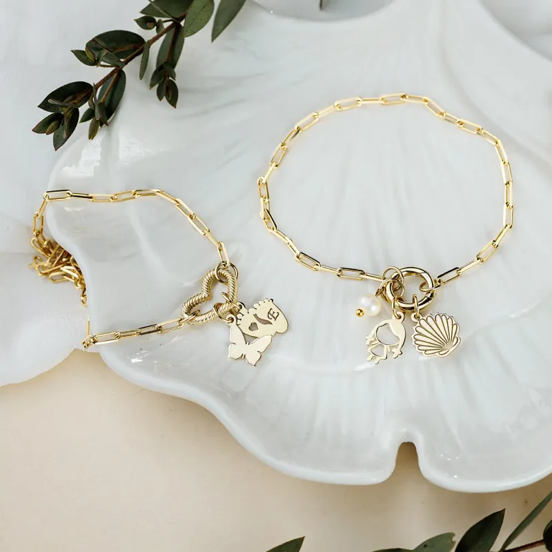 ELM-Origin – Brățară bază MINI PAPERCLIP – Argint placat cu Aur Galben 18K picture - 5