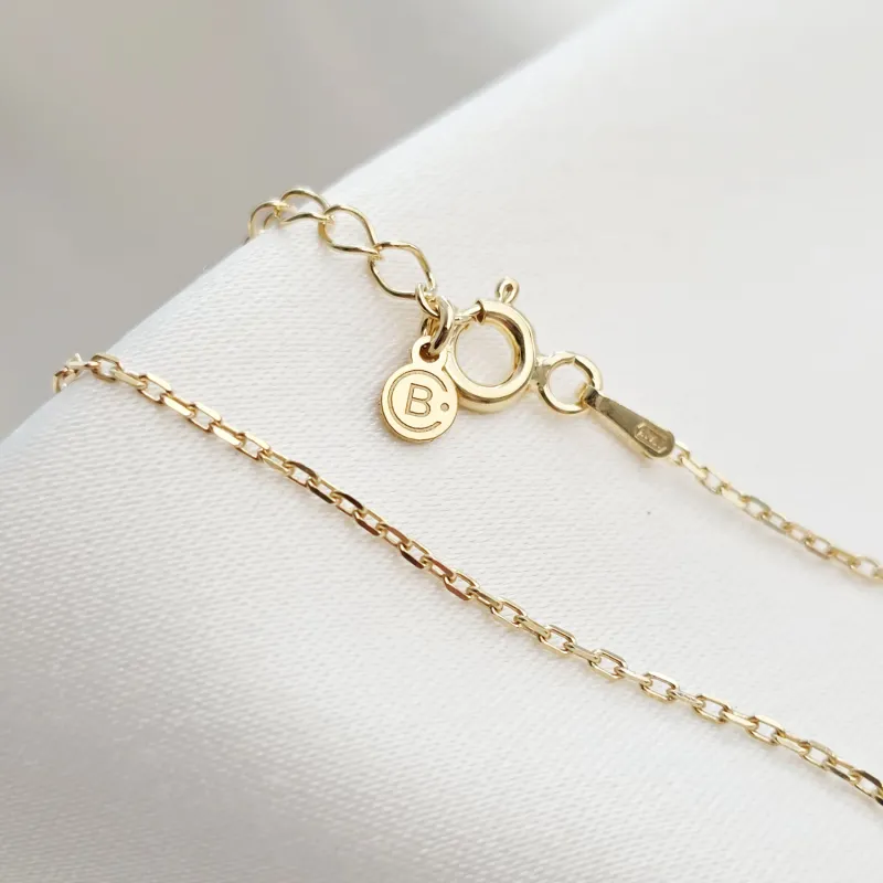Lantisor personalizat cu Diamant natural - Pandantiv banut ingeras decupat cu aripi laterale  - Argint 925 placat cu Aur Galben 18K picture - 3