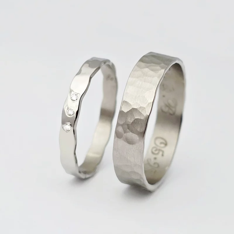 Verigheta Puterea iubirii dama - Design valuri - Argint Rodiat - Diamante naturale picture - 2