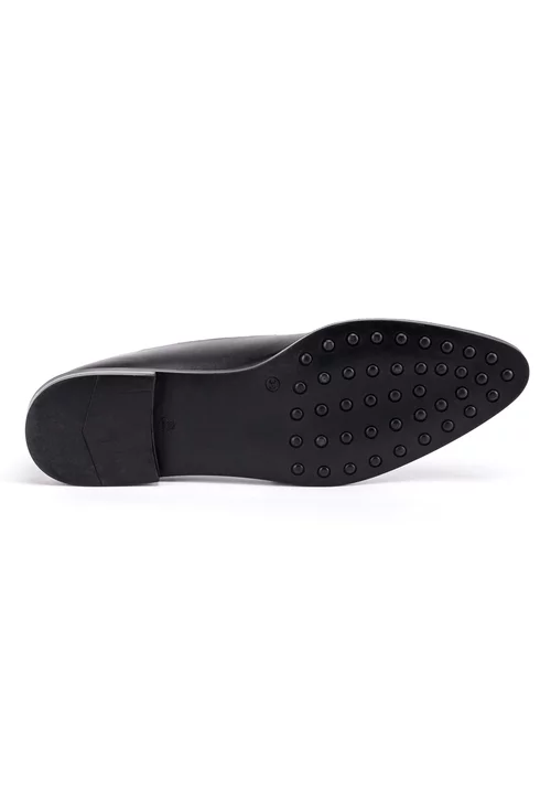 Balerini negri din piele naturala box