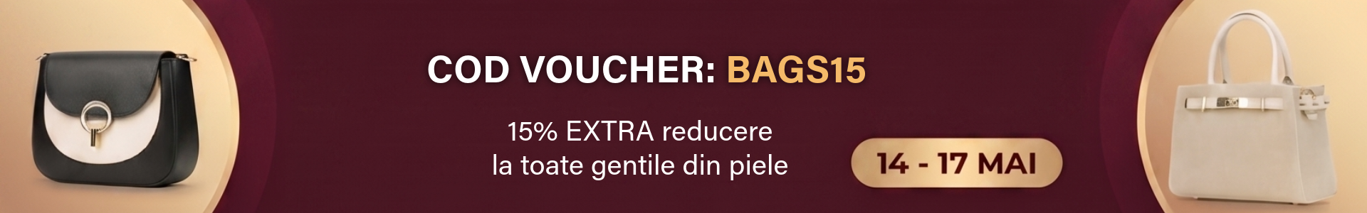 Voucher 15% genti: 14-17.05.2026