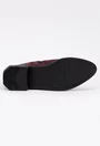 Botine burgundy din piele intoarsa