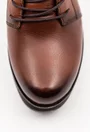 Botine cognac din piele naturala cu siret