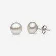 Cercei buton din argint cu perle de cultura albe de 10-10.5 mm 74342