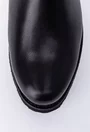 Cizme negre din piele accesorizate cu fermoar