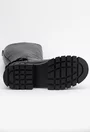 Cizme negre din piele cu accesoriu lant