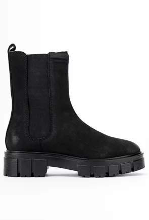 Ghete negre din piele