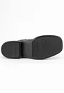 Ghete negre din piele naturala cu elastic