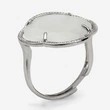Inel din argint cu piatra de cuart alb 37028