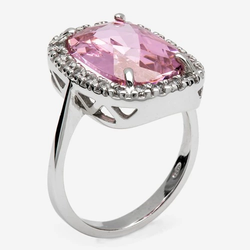 Inel din argint cu piatra roz 36298