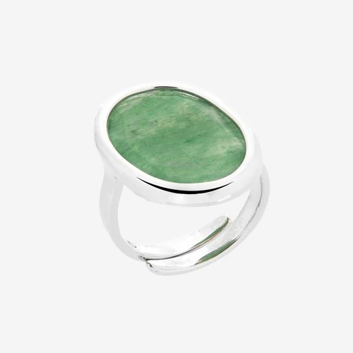 Inel din argint cu piatra verde 38199