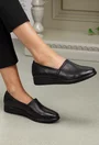 Mocasini negri realizati din piele