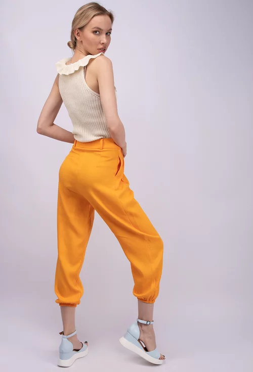 Pantaloni casual portocalii