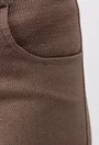 Pantaloni maro din bumbac cu imprimeu Ariella