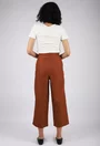 Pantaloni maro stil culotte