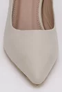 Pantofi bej deschis din piele cu toc