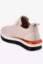 Pantofi bej din piele cu aspect perforat