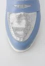 Pantofi bleu-lila cu argintiu din piele naturala Brida