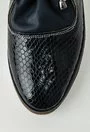 Pantofi bleumarin din piele naturala cu imprimeu tip piele de reptila Adina