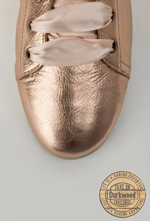 Pantofi casual Darkwood aurii din piele naturala Alisa