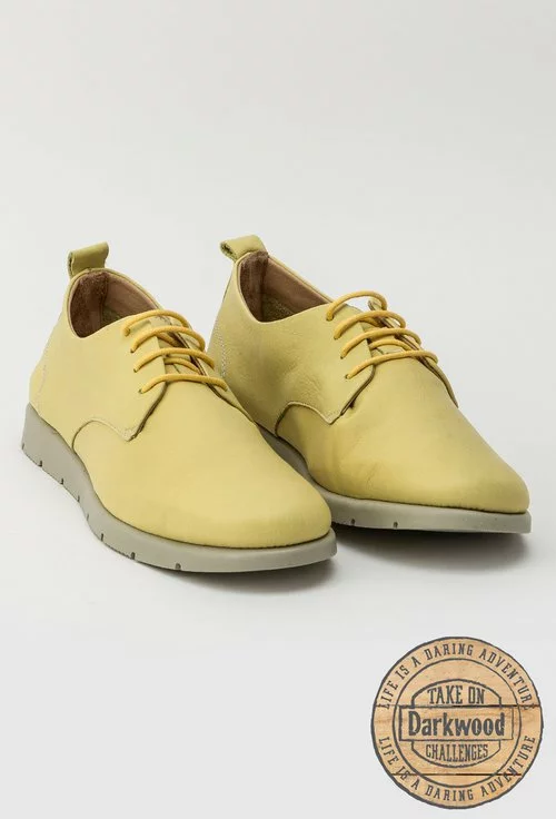 Pantofi casual Darkwood nuanta galben lamaie din piele naturala Iliana