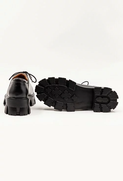 Pantofi casual din piele naturala nuanta negru