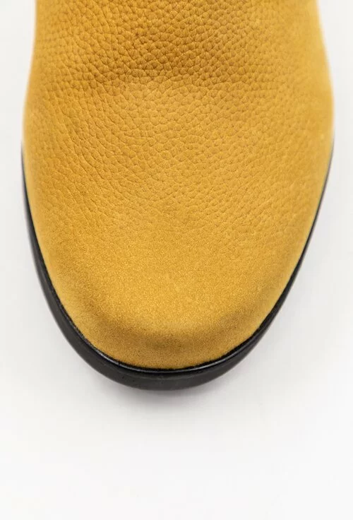 Pantofi casual din piele nuanta galben
