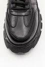 Pantofi casual negri din piele naturala cu talpa inalta