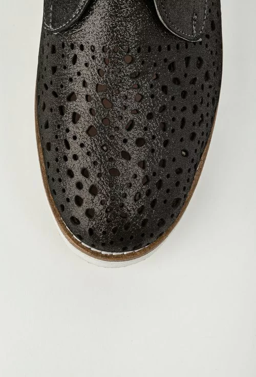Pantofi casual negri din piele naturala Samara