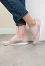 Pantofi casual roz pudra din piele naturala Yasmine
