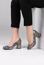 Pantofi din piele naturala cu imprimeu mozaic