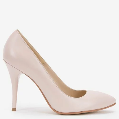 Pantofi din piele naturala roz Fever