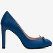 Pantofi din piele naturala albastri Tania