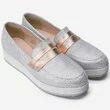Pantofi gri cu argintiu din piele naturala texturata Patrik
