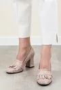 Pantofi nude roze din piele naturala Bertin