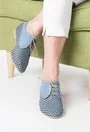 Pantofi Oxford albastri din piele naturala Prudence