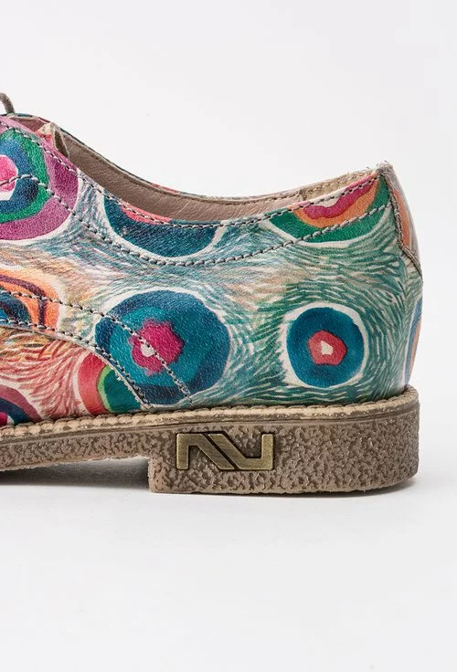 Delicious Tightly Peer Pantofi tip Oxford din piele naturala cu imprimeu multicolor Felicity |  Dasha.ro