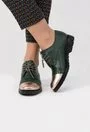 Pantofi Oxford verzi din piele naturala Alesha