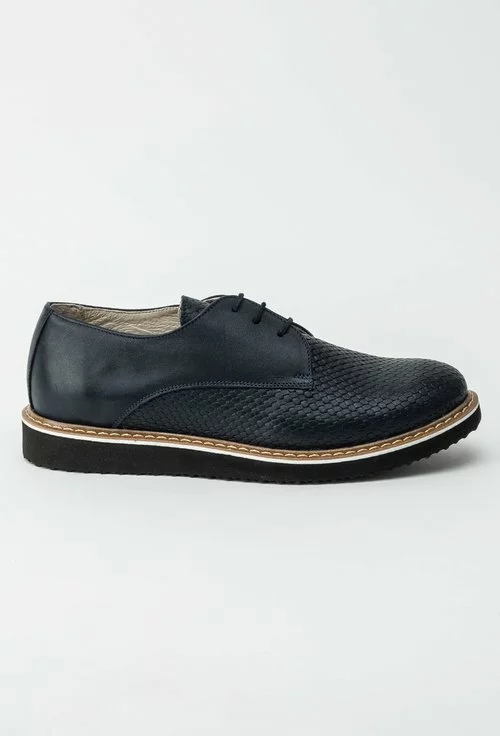 Pantofi Oxford navy din piele naturala Patriss