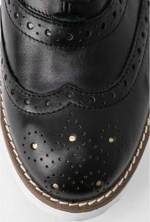 Ant Alphabet India Pantofi Oxford negri din piele naturala Roxette | Pantofi casual | Dasha.ro