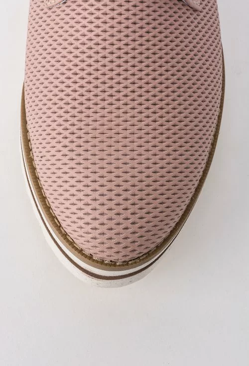 Pantofi Oxford rose din piele naturala Gretta