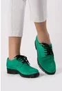 Pantofi Oxford verzi din piele naturala Jessie