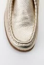 Pantofi aurii din piele naturala Verro