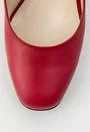 Pantofi rosii cu imprimeu abstract din piele naturala Iarina