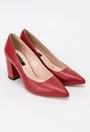 Pantofi rosii din piele naturala mata Daria