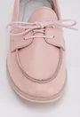 Pantofi roz confectionati din piele cu siret