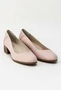 Pantofi roz pal din piele naturala Azaleya