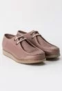 Pantofi roze inchis din piele naturala Verro