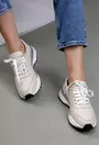 Pantofi sport bej din piele naturala