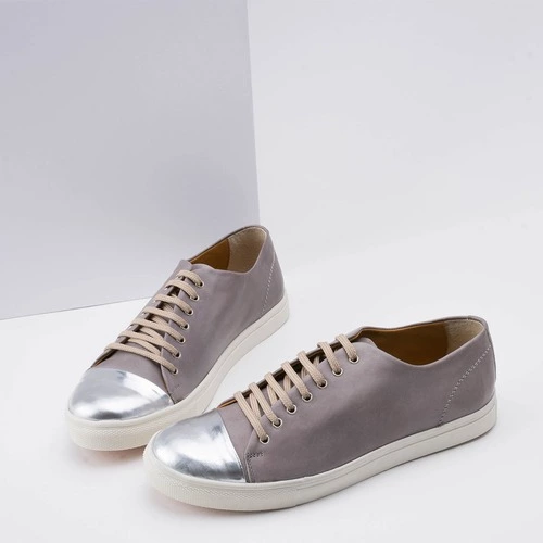 Pantofi sport gri din piele naturala Greys